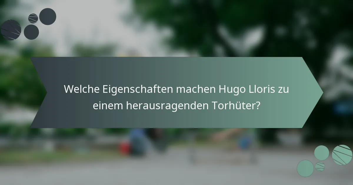Welche Eigenschaften machen Hugo Lloris zu einem herausragenden Torhüter?