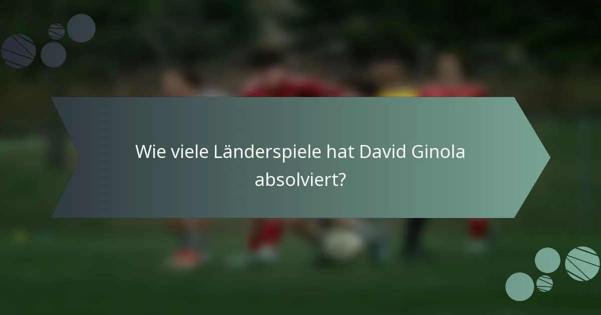 Wie viele Länderspiele hat David Ginola absolviert?